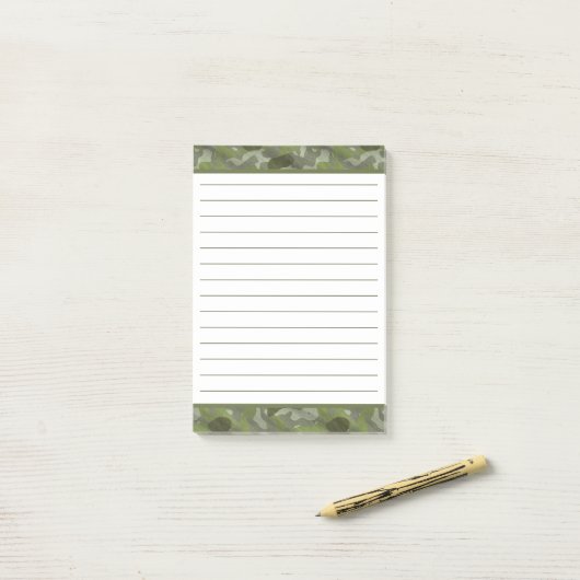 Green Hunter Militaire Camo Camouflage Mannelijk Post-it® Notes (Op bureau)