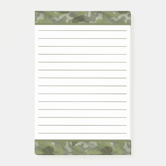Green Hunter Militaire Camo Camouflage Mannelijk Post-it® Notes (Voorkant)