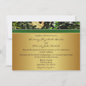 Green Hunting Thmed Camo Wedding Invitations Kaart (Achterkant)