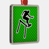 Green Hurdler Metalen Ornament (Rechts)