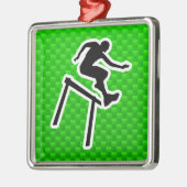 Green Hurdler Metalen Ornament (Links)