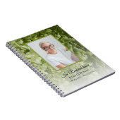 Green Hydrangea Bloemenbegrafenis Memorial Gastenb Notitieboek (Rechterzijde)