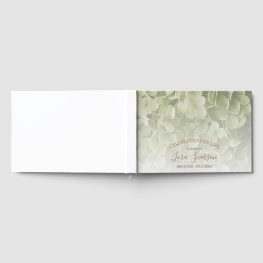 Green Hydrangea Celebration of Life Memorial Gastenboek (Volledig)