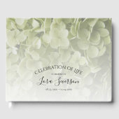 Green Hydrangea Celebration of Life Memorial Gastenboek (Voorkant)