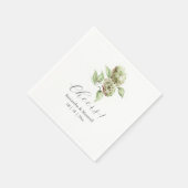 Green Hydrangea Cocktail Napkins Servet (Hoek)