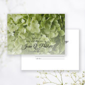 Green Hydrangea Floral Deel een Geheugenbegrafenis Notitiekaartje