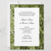 Green Hydrangea Floral Wedding Kaart (Voorkant)