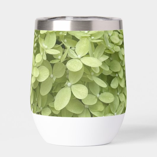 Green Hydrangea Floral Wedding Monogram  (Achterkant)