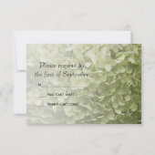 Green Hydrangea Floral Wedding RSVP (Voorkant)