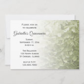 Green Hydrangea Flower Quinceanera Invitation Kaart (Voorkant)