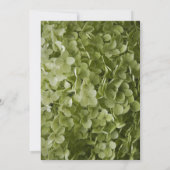 Green Hydrangea Flower Quinceanera Party Kaart (Achterkant)