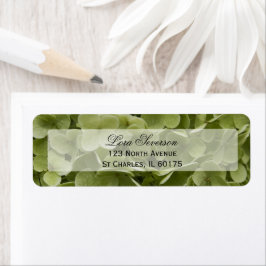 Green Hydrangea Flower Return-adres Etiket