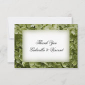 Green Hydrangea Flower Wedding Bedankt Kaart (Voorkant)