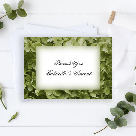Green Hydrangea Flower Wedding Bedankt Kaart