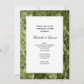 Green Hydrangea Flower Wedding Rehearsal Dinner Kaart (Voorkant)