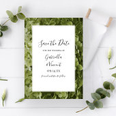 Green Hydrangea Flower Wedding Save the Date