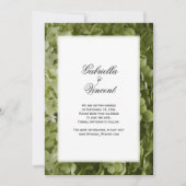 Green Hydrangea Flower Wedding Save the Date (Voorkant)