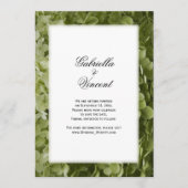 Green Hydrangea Flower Wedding Save the Date (Voorkant)