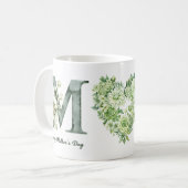 Green Hydrangea Mothers Day Coffee Mug Koffiemok (Voorkant links)