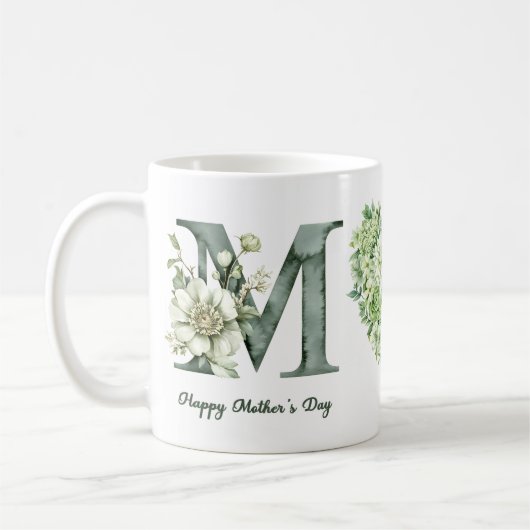 Green Hydrangea Mothers Day Coffee Mug Koffiemok (Links)