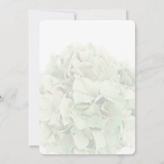 Green Hydrangea Spring Garden Wedding Invites Kaart (Achterkant)