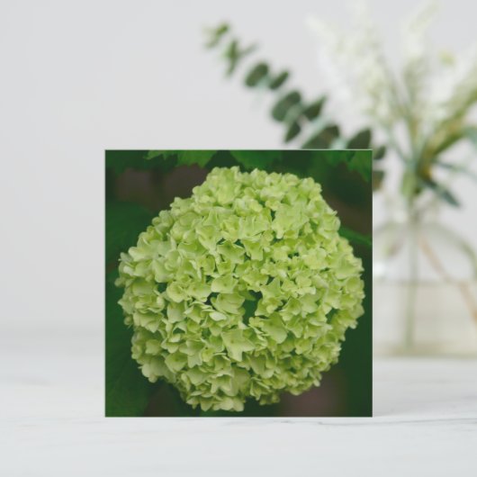 Green Hydrangea-uitnodigingen Kaart (Staand voorkant)