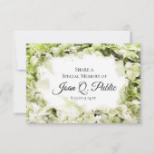 Green Hydrangea Waterverf Deel een Geheugenbegrafe Notitiekaartje (Voorkant)