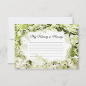 Green Hydrangea Waterverf Deel een Geheugenbegrafe Notitiekaartje (Achterkant)
