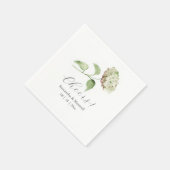 Green Hydrangea Wedding Napkins Servet (Hoek)