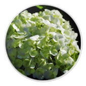 Green Hydrangeas Flowers Keramische Knop (Voorkant)
