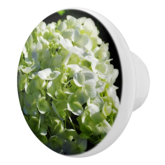 Green Hydrangeas Flowers Keramische Knop (Rechts)
