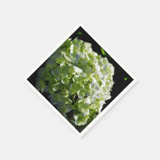 Green Hydrangeas Flowers Servet (Hoek)