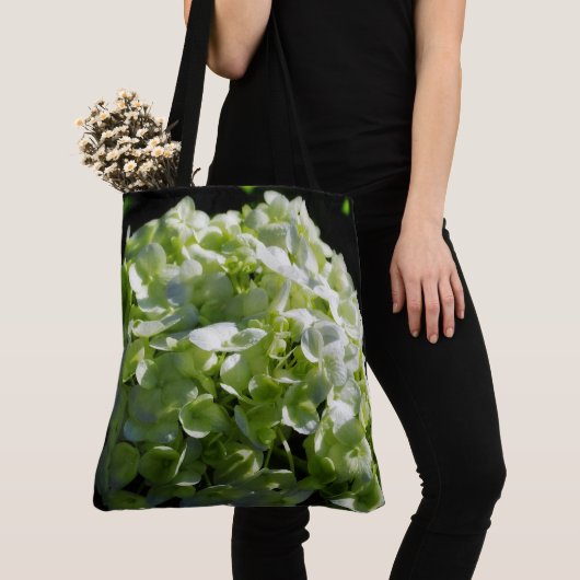 Green Hydrangeas Flowers Tote Bag (Dichtbij)