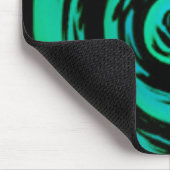 Green Hypnotic Swirl Art Muismat (Hoek)