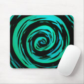 Green Hypnotic Swirl Art Muismat (Met muis)