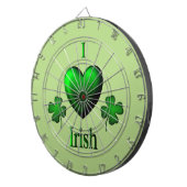 Green I Heart Irish Dartbord (Voorkant Rechts)
