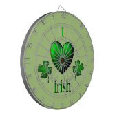 Green I Heart Irish Dartbord (Voorkant Links)