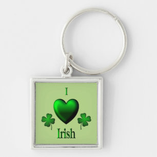 Green I Heart Irish Sleutelhanger