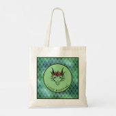 Green I Love Shopping Dragon Head & Scales Tote Bag (Achterkant)