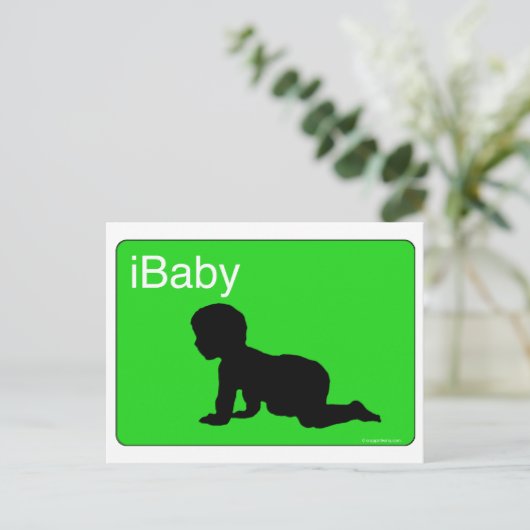 Green iBaby Briefkaart (Staand voorkant)