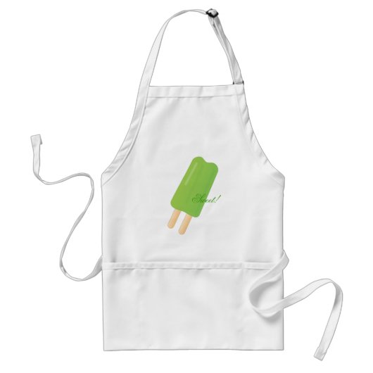 Green Ice-Pop Standaard Schort (Voorkant)