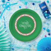 Green Iconic Christmas Paper Plate Papieren Bordje (Feest)