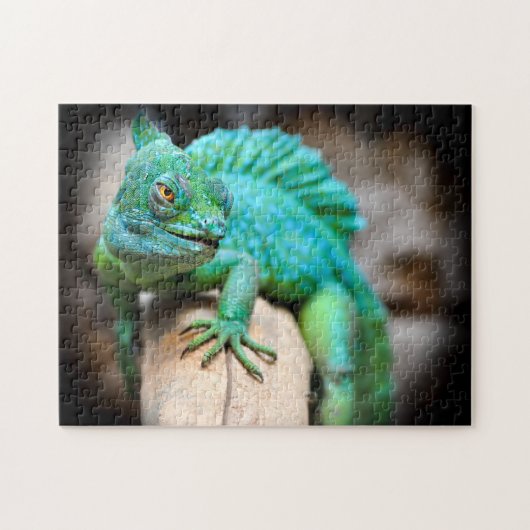 Green Iguana Close-up, Jigzaag Puzzle Legpuzzel (Horizontaal)