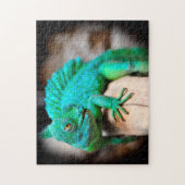 Green Iguana Close-up, Jigzaag Puzzle Legpuzzel (Verticaal)