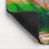 Green Iguana Fantasy Art Wildlife Mousemat Muismat (Hoek)