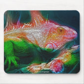 Green Iguana Fantasy Art Wildlife Mousemat Muismat (Voorkant)