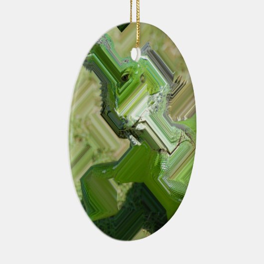 Green Iguana Keramisch Ornament (Rechts)