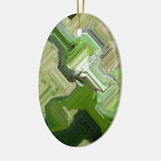 Green Iguana Keramisch Ornament (Links)