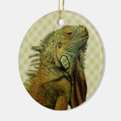 Green Iguana Keramisch Ornament (Links)
