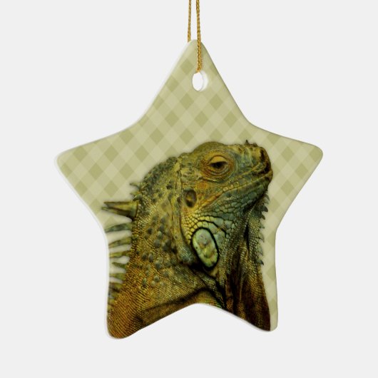 Green Iguana Keramisch Ornament (Rechts)